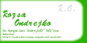 rozsa ondrejko business card